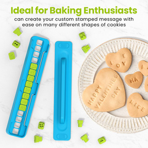 42PCS Alphabet <b>Cookie</b> Cutters Set Stainless Steel, Letters Numbers Symbols Embosser Mold for Baking Cake Decorating Biscuit Clay - Product Image 2