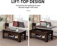 Table basse relevable multifonctionnelle au design moderne, best-seller transfrontalier, avec rangement pour salon, vente en gros usine