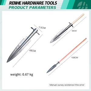 Trung Quốc Nhà sản xuất tất cả thép làm vườn xẻng đa chức năng sắt Harpoon MN thép kim loại sắc nét mũi nhọn - Product Image 2