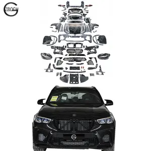 X5 صواميل مجموعة هيكل BMW X5 E70 ترقية G05 X5m غطاء رأس ناشر خلفي غطاء صندوق أنبوب العادم القديم إلى المصابيح الأمامية الجديدة