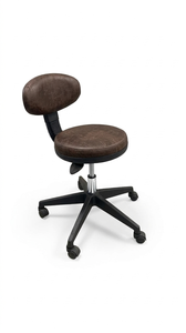 Laboratory <b>Stool</b> With Backrest Synthetic Leather Adjustable Swivel Caster Base Ergonomic Seating For Clinic <b>Office</b> Use - Product Image 3