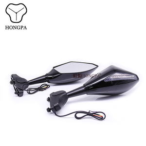 Espejos de motocicleta vintage luces Led amarillas para Suzuki Gsxr <span class=keywords><strong>KAWASAKI</strong></span> <span class=keywords><strong>NINJA</strong></span> 6R 9R 650R <span class=keywords><strong>250R</strong></span> 636 - Product Image 6