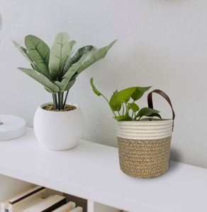 8 giỏ <span class=keywords><strong>wicker</strong></span> cho các nhà máy Boho lá tường trang trí sáng tạo nhà máy nồi nhỏ trồng trong nhà treo trong nhà hoặc ngoài trời - Product Image 6