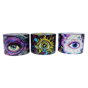 <b>Herb</b> Grinder 6 Pcs Display <b>Box</b> Round Magnetic Metal Dry <b>Herb</b> Grinder With Sharp Teeth And Colorful Design - Product Image 4