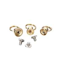Porte-clés à tirette en acier inoxydable plaqué or, tête ronde, rivets aveugles, plusieurs tailles, certifié ISO15977 Classe 51