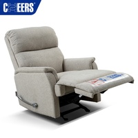 Canapé inclinable manuel en tissu contemporain Manwah Cheers 1 place extensible pour salon