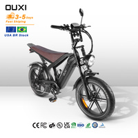Bicicleta Eléctrica de Montaña OUXI, Nuevo Diseño, MTB, E-Bike, Brasil, Todoterreno, Neumáticos Gruesos, Ciclo Eléctrico, Motor de Cubo Trasero GT20, Batería de Litio