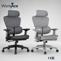 Chaise de bureau ergonomique moderne et confortable en plastique, avec base en nylon à cinq étoiles, hauteur réglable, pivotante et rotative