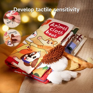 Tumama Kids Touch and Feel Soft Book Animals Tail Learning Books Toys 3D Tela no tóxica Educativo Quiet Busy Baby Cloth Books - Product Image 6