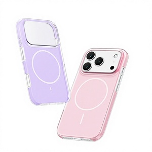 Coque de téléphone magnétique translucide compatible avec bouton IA, finition mate dépolie anti-traces de doigts, protection intégrale pour iPhone 17 16 15 14 Pro Max - Product Image 1