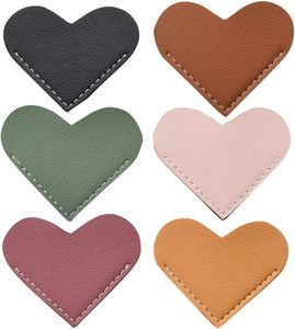 Leather Heart Bookmarks, Customized Corner Page Book Accessories for Women and Kids, Fan Shaped Book Markers, Cute Reading Gifts
