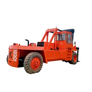 Chariot élévateur à fourche Kalmar d'occasion 45 tonnes avec moteur AC, modèle FD250 FD350 FD450, moteur Volvo, orange, tout-terrain - Product Image 1
