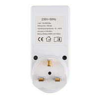 Britischer Kleinscreen-Timer-Schalter Steckdose Klimaanlage Küchen-Timer-Schalter 0-168Std 230 V 13 A 2900 W neutrale Verpackung