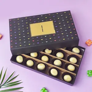 Коробка с сеткой и разделителем, Подарочный шоколадный десерт, упаковка, роскошная коробка конфет