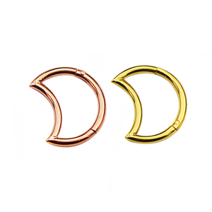 316l Thép Không Gỉ Trăng Lưỡi Liềm Hình Bản Lề Clicker Vách Ngăn - Product Image 3