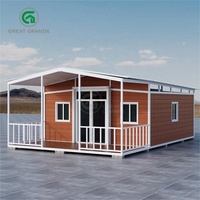 Maison préfabriquée moderne de 20 pieds avec patio, maison conteneur portable, cabine mobile, mini-maison préfabriquée, unité de vie de bureau