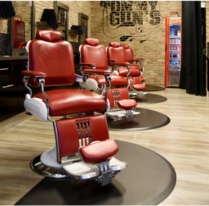 Tappetino Antifatica Impermeabile Nero a Semicerchio per Barbiere, Parrucchiere e Salone - Product Image 2