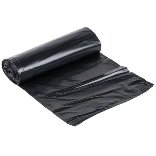 Black color jumbo heavy duty industrial household HDPE LDPE bin liner plastic garbage bag of waterproof feature