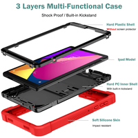 Toptan sağlam 3 katmanlar Combo ağır Tablet Tablet için Kickstand koruyucu para TCL Tab 8 Le 9137W Tablet kılıfı