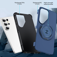 Étui de téléphone magnétique antichoc pour Samsung Galaxy S26 Ultra 5G S25 Plus S24 S26 FE 360 °   Support rotatif en métal pour téléphone portable