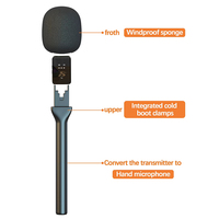 SX70 Main Bâton Microphone De Poche Micro Émetteur Titulaire Clip De Poche Microphone Adaptateur En Plastique pour Rode Sans Fil Go/DJ Mic