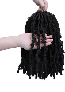 Wholesale Natural Color <strong>Hair</strong> 10inch 20inch Handmade Braiding Dreadlocks Crochet Kinky Curly <strong>butterfly</strong> <strong>Locs</strong> - Product Image 3