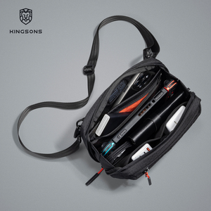 Sac de poitrine tendance Kingsons, personnalisé, imperméable, sac de poitrine pour homme, sac de messager intelligent pour voyage, sac de bandoulière latéral pour homme - Product Image 2