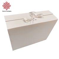 Baoren Recycling-Materialien Pappe Selbstaufrichtende Zusammenklappbare Faltbare Einsteckklappen-Boxen mit Prägung Weiße Schachteln