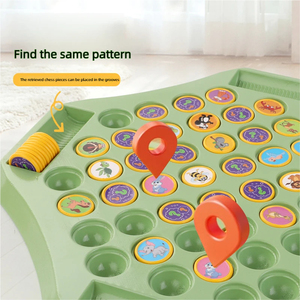 Jeu de société pour enfants : Puzzle de fruits et d'animaux, jeu d'échecs à retourner, jeu de société multijoueur, recherche des paires, jeu d'élimination, jeu de société parent-enfant - Product Image 4