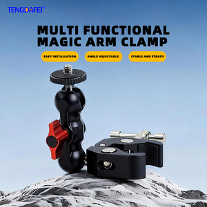Support de caméra portable en alliage d'aluminium, résistant au vent et à l'eau, avec bras magique et super <span class=keywords><strong>pince</strong></span>, fixation à vis 1/4 "-20, fourni par l'usine - Product Image 1