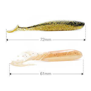 Pas cher prix artificiel leurre paillettes corps élastique silicone T queue bâton appâts mous vers leurres de pêche - Product Image 2