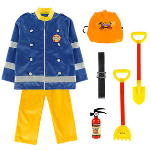 Disfraz de <span class=keywords><strong>bombero</strong></span> para niños, juego de vestir de <span class=keywords><strong>bombero</strong></span> para niños y niñas, juego de rol de simulación de jefe de bomberos con accesorios - Product Image 1