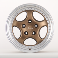 Jantes en alliage X-RIMS 18x8 5x130 5 branches classiques Bronze Silver Lip ET 50mm pour Porsche 911 Classe G