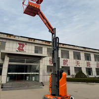 TERLION Plateforme de travail en hauteur à mât vertical autopropulsée en acier au carbone, personnalisable OEM, capacité de charge 200 kg, portée 3,5 m, hauteur de travail 10 m