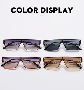 Occhiali da Sole Polarizzati Nuovo Stile 2025, Bestseller Transfrontaliero, Monopezzo Antivento UV400 con Dettagli Fantasia Ghepardo e Montatura in Metallo - Product Image 3
