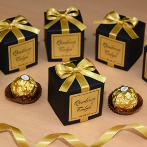 Luxury Custom Cardboard Paper Chocolate Gift Boxes Packaging For Sweets Eid Mubarak