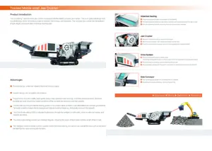 Machine de concassage de gravier et d'agrégats et de béton Concasseur à mâchoires mobile en pierre