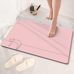 Tappetino da <span class=keywords><strong>cucina</strong></span> in morbido stile <span class=keywords><strong>rosa</strong></span> moderno antiscivolo ad asciugatura rapida in terra di diatomee per uso bagno Absrobent stuoie da bagno antiscivolo tappeto da bagno - Product Image 6