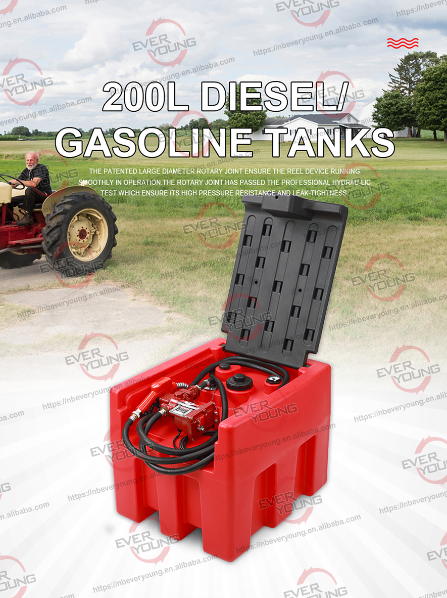 プラスチック製 ディーゼル燃料タンク 200L ポータブル ガソリンタンク