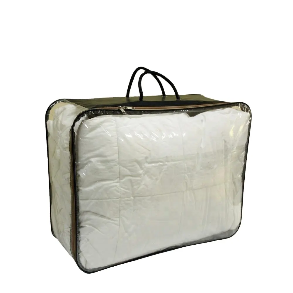 Texpack personalizado transparente plástico transparente colcha cobertor, fio saco, colcha, cama, saco de armazenamento