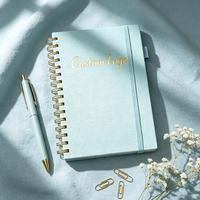 Personalisiertes A5 Leder-Notizbuch mit 80, 100 oder 120 g/m² Papieroptionen und Innentasche für Tägliche Büro-Agenda