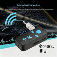Receptor de Audio Auxiliar Inalámbrico BT, Adaptador de 3.5mm, Kit para Auto sin Manos Libres, Función de Lectura de Tarjetas TF, Reproducción A2DP, Receptor de Música Mp3