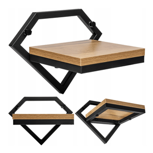 Étagère d'angle murale moderne en métal et bois, support pour <span class=keywords><strong>pot</strong></span> <span class=keywords><strong>de</strong></span> fleurs, étagère flottante pour la décoration du salon - Product Image 4