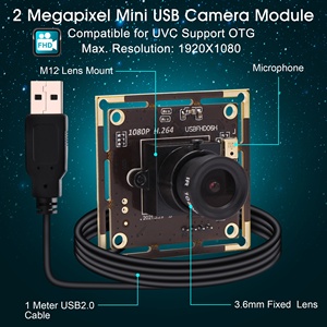 ELP IMX323 Sensor Mini H.264โมดูลกล้อง USB Full HD 1080P แสงน้อยพร้อมเลนส์3.6มม. สำหรับการมองเห็นของหุ่นยนต์การเฝ้าระวังวิดีโอ - Product Image 3