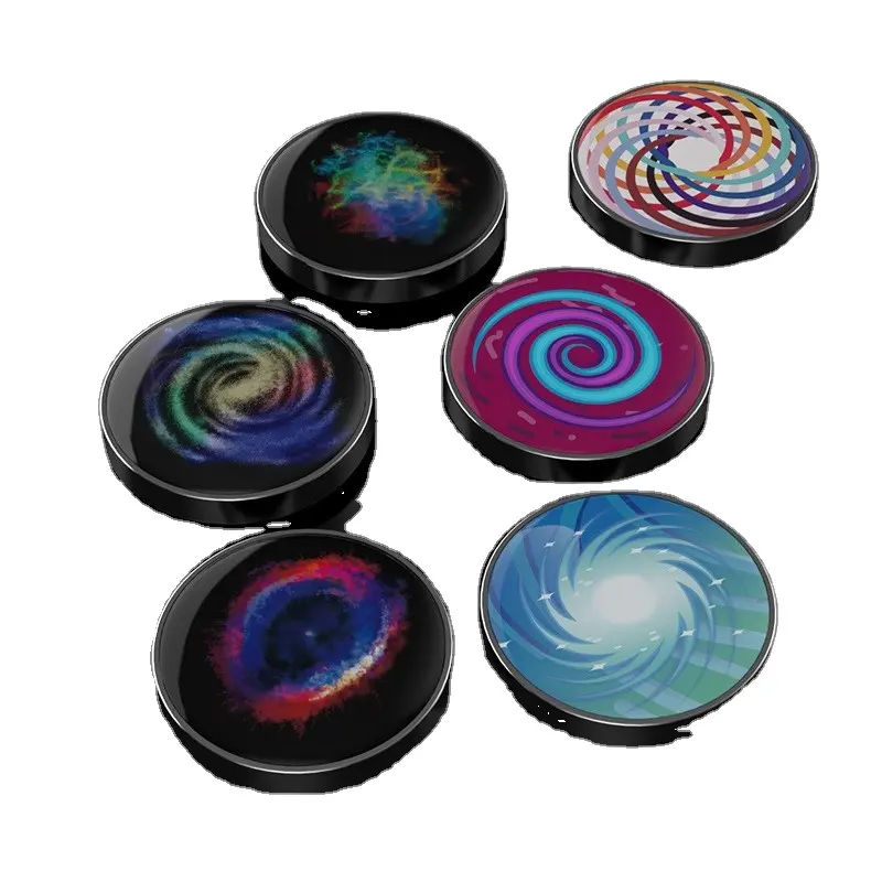 Colorful luminous Milky Way starry sky decompression spinner stainless steel toy new universe luminous desktop rotation gyro
