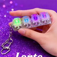 Plastic RGB Lighting Effects Creative Stress-relief Keychain Mechanical Blue-switch Glowing Transparent Keycap