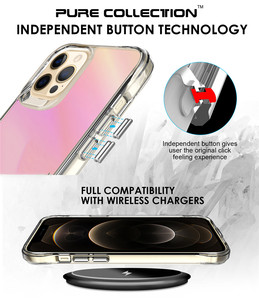 Funda Protectora de Lujo para <span class=keywords><strong>iPhone</strong></span> <span class=keywords><strong>12</strong></span> Pro Max, 17 Air, 16E, 14, 15 Plus, <span class=keywords><strong>12</strong></span>, 13 <span class=keywords><strong>Mini</strong></span>, 11, de TPU Suave y PC Rígido, con Acabado Rosa - Product Image 3