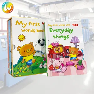 Profissional personalizado em branco capa dura crianças papelão livros Baby story board book com on demand impressão pulverizado bordas