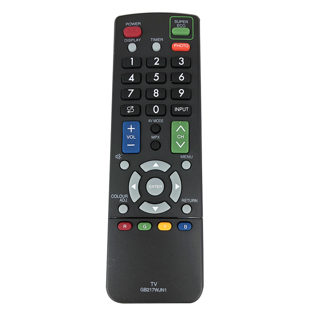 For Sharp GB217WJN1 Remote Control with Fixed Code Waterproof Function Replacement for TV/LED/LCD GB217WJSA GB215WJSA