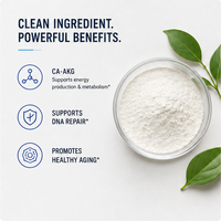 Capsules de Calcium Alpha-Ketoglutarate (Ca-AKG) Marque Blanche OEM 99% Pur Ca-AKG Supplément Cellulaire pour Longévité/Biohacking Adulte